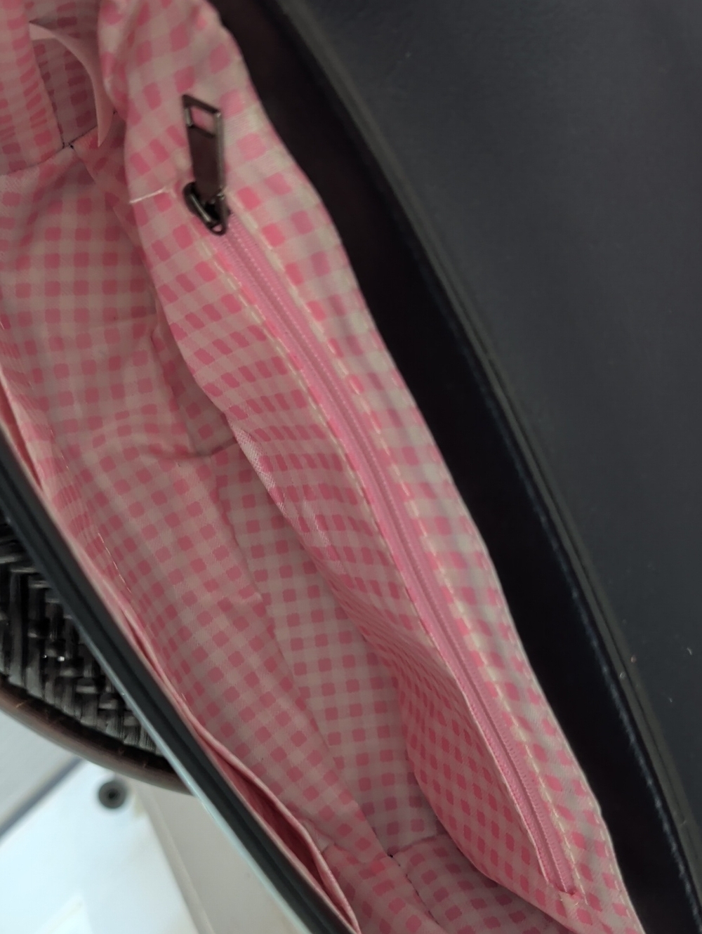 Classic Black Plaid Satchel Crossbody Bag - Picture 15 of 16